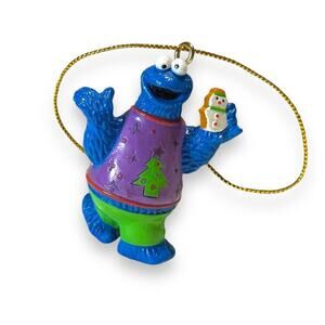 Vintage Kurt S Adler Christmas Ornament Sesame Street Cookie Monster Holiday